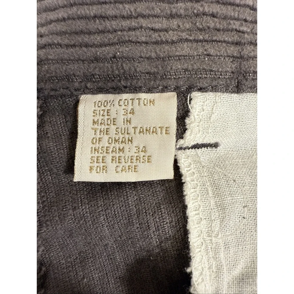 PANTS CORDUROY JOE'S GRAY 36 CUFFED Cotton JOS A BANKS